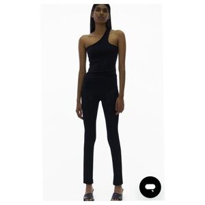 HELMUT LANG Black Core Seamless Cut Out Tank XS/S Vixen 80s Contemporary